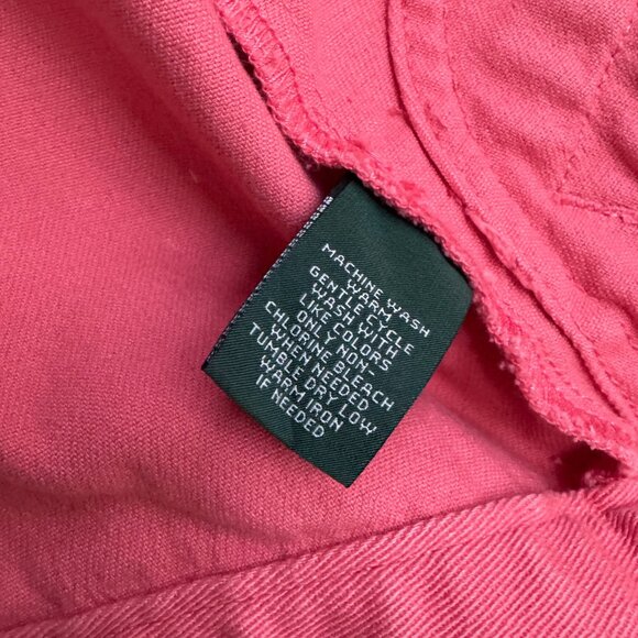 Lauren Jeans Co. Ralph Lauren Pink Denim Jacket Women’s Small - Picture 6 of 8